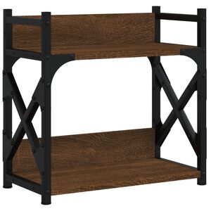 vidaXL Soporte de impresora 2 niveles marr&oacute;n roble 40x20x40 cm