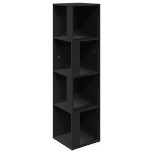 vidaXL Mueble de esquina madera contrachapada negro 33x33x132 cm