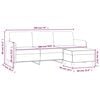 vidaXL Sof&aacute; de 3 plazas con taburete de terciopelo rosa180 cm