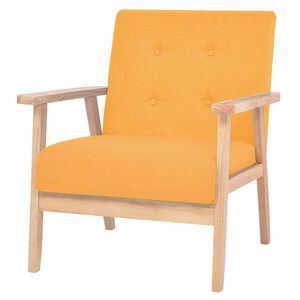 vidaXL Sill&oacute;n de tela amarillo