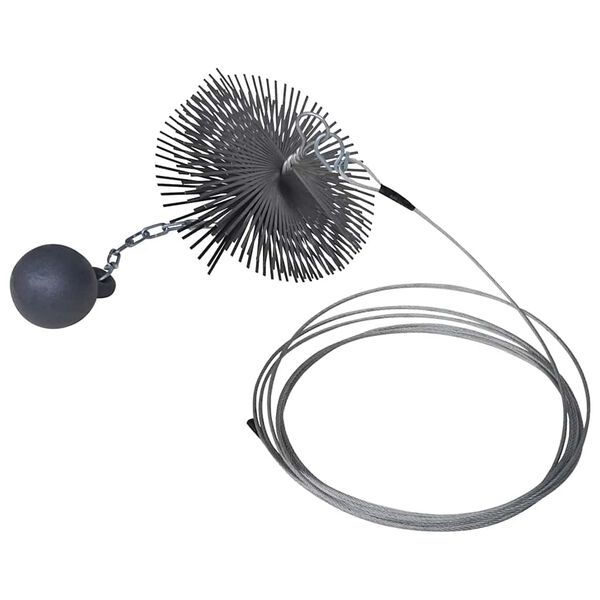 Cepillo redondo limpiador chimenea, 20 cm di&aacute;metro