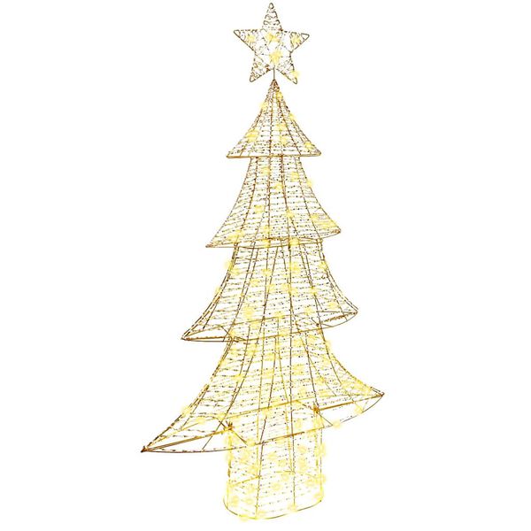 vidaXL Árbol de Navidad con 160 LED cálido 150 cm PET