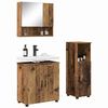 vidaXL Juego de muebles de ba&ntilde;o Montaje en la pared 3 pcs Madera Vieja