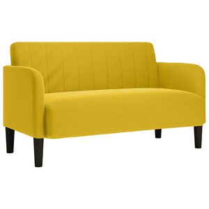 vidaXL Sof&aacute; Loveseat terciopelo amarillo 109 cm