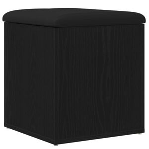 vidaXL Banco de almacenamiento Roble Negro 42 x 42 x 45 cm
