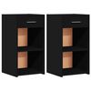 vidaXL Mesitas de noche 2 uds madera de ingenier&iacute;a negro 35x34x65 cm