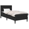 vidaXL Estructura de cama con colch&oacute;n Negro 90 x 190 cm Terciopelo