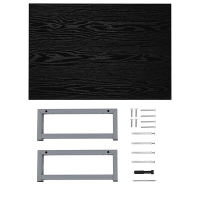 vidaXL Mueble de cuarto de baño negro 60x40x16,3 cm