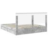 vidaXL Cama con almacenamiento con cabecera Gris Concreto 200 x 200 cm