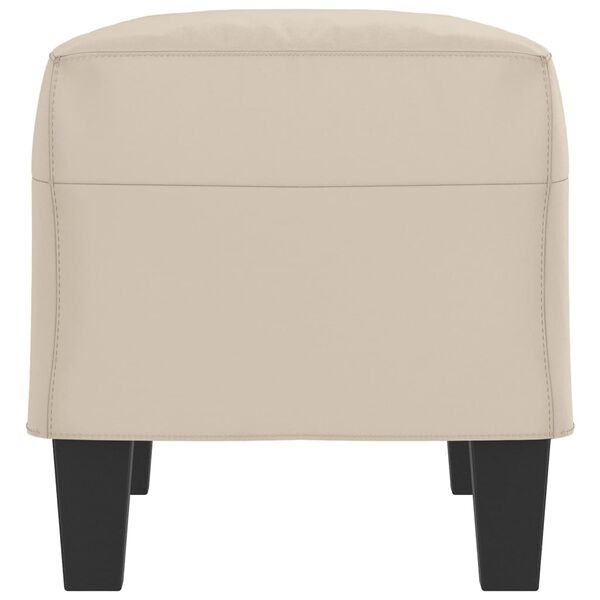 vidaXL Banco de tela de microfibra color crema 70x35x41 cm