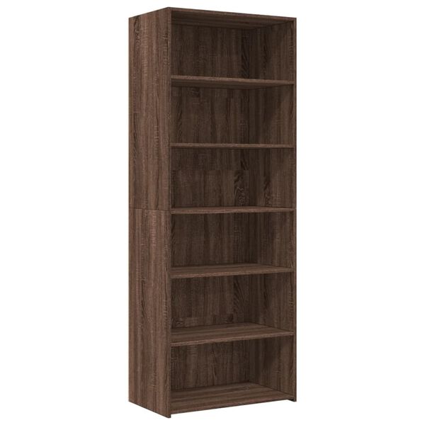vidaXL Aparador alto madera contrachapada marrón roble 70x41x185 cm