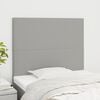 vidaXL Cabecero de cama gris claro 80x5x118/128 cm Tela