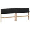 vidaXL Cabecero tapizado Negro 200 cm Madera de pino macizo