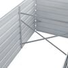 vidaXL Jardinera elevada de acero galvanizado gris 160x80x45 cm