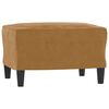 vidaXL Sill&oacute;n con taburete terciopelo marr&oacute;n 60 cm