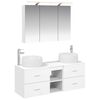 vidaXL Juego de muebles de ba&ntilde;o 4 pcs Blanco