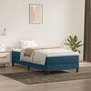 vidaXL Cama box spring con colch&oacute;n terciopelo azul oscuro 80x220 cm