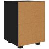 vidaXL Mesa de Noche Negro 30,5 x 30 x 43 cm Madera contrachapada