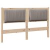 vidaXL Cabecero tapizado Marr&oacute;n Madera de pino macizo