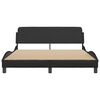 vidaXL Estructura de cama Dover cuero sint&eacute;tico negro 160x200 cm