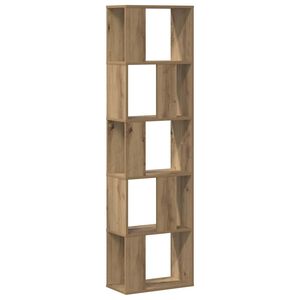 vidaXL Librer&iacute;a 5 niveles madera roble artesanal 80,5x23,5x162,5 cm