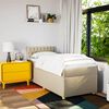 vidaXL Cama box spring con colch&oacute;n tela color crema 90x190 cm