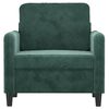 vidaXL Sillón de terciopelo verde oscuro 60 cm