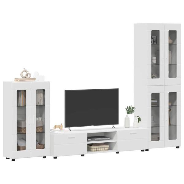 vidaXL Conjunto de mueble de TV con caj&oacute;n FLORIN Madera de ingenier&iacute;a