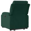 vidaXL Sill&oacute;n reclinable elevable terciopelo verde oscuro