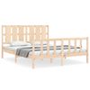 vidaXL Estructura de cama sin colch&oacute;n madera maciza de pino 160x200 cm