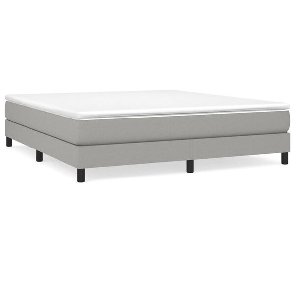 vidaXL Estructura de cama con somier tela gris claro 180x200 cm