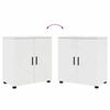 vidaXL Juego de muebles de ba&ntilde;o con caj&oacute;n con puerta 5 pcs brillante