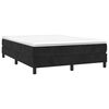 vidaXL Cama box spring con colchón terciopelo negro 140x200 cm