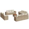 vidaXL Set sof&aacute;s de jard&iacute;n con cojines 13 pzas rat&aacute;n sint&eacute;tico beige