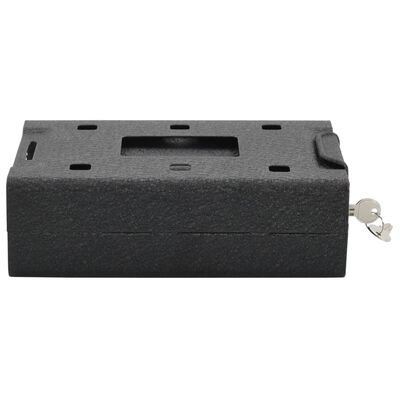 vidaXL Caja fuerte para coche de acero negro 21,8x16x7 cm
