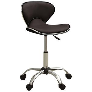 vidaXL Silla de oficina de cuero sint&eacute;tico marr&oacute;n