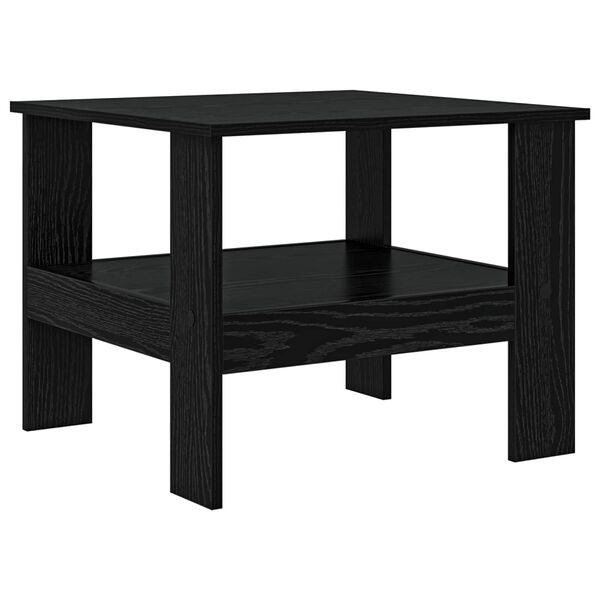 vidaXL Mesa de Caf&eacute; Roble Negro 57 x 55 x 45 cm Madera de ingenier&iacute;a