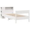 vidaXL Cama con estanter&iacute;a sin colch&oacute;n madera maciza de pino 90x190 cm