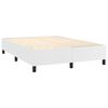 vidaXL Cama box spring con colch&oacute;n cuero sint&eacute;tico blanco 140x200cm