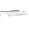 vidaXL Toldo retr&aacute;ctil autom&aacute;tico luz LED antracita blanco 450x350 cm