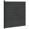 vidaXL Conjunto de valla 175 x 186 cm WPC y Aluminio Negro