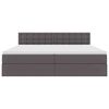 vidaXL Cama con almacenamiento y colch&oacute;n con colch&oacute;n Gris 200 x 200 cm