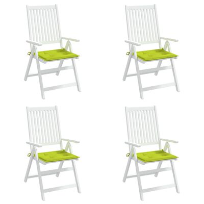 vidaXL Cojines de silla de jardín 4 uds tela Oxford verde 50x50x3 cm