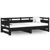 vidaXL Sof&aacute; cama extra&iacute;ble sin colch&oacute;n negro 2x(80x200) cm