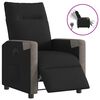 vidaXL Sill&oacute;n reclinable el&eacute;ctrico de tela negro
