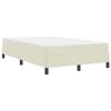 vidaXL Estructura de cama con colch&oacute;n Crema 120 x 200 cm tela