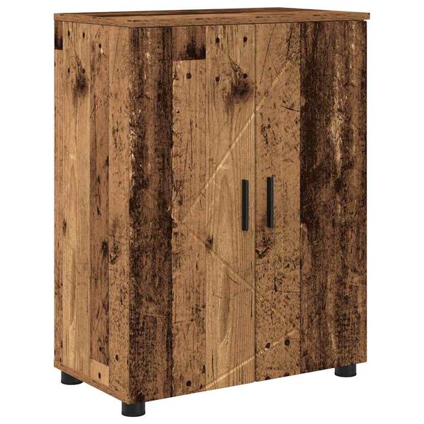 vidaXL Gabinete de Ba&ntilde;o con puerta Madera Vieja 60 x 35 x 80 cm