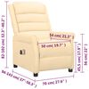 vidaXL Sillón de masaje eléctrico cuero sintético crema