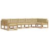 vidaXL Conjunto de sof&aacute;s de exterior 7 uds. y Beige
