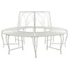 vidaXL Banco de &Aacute;rbol 8-N&uacute;mero de plazas &Oslash; 160 x 89 cm Acero